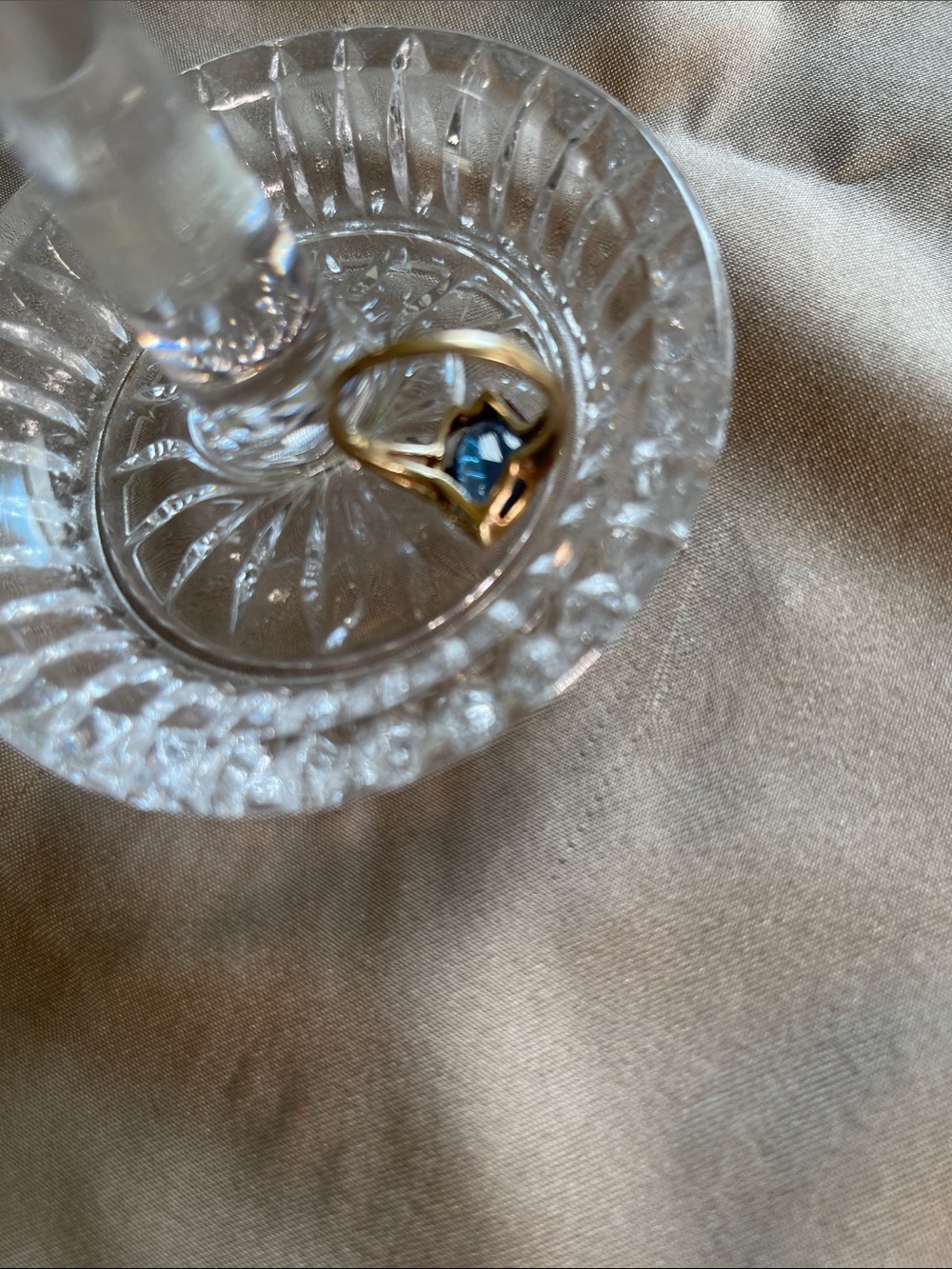 Vintage Dasun Elegant Blue with 2 stones 10K Gold Ring - Picture 14 of 16